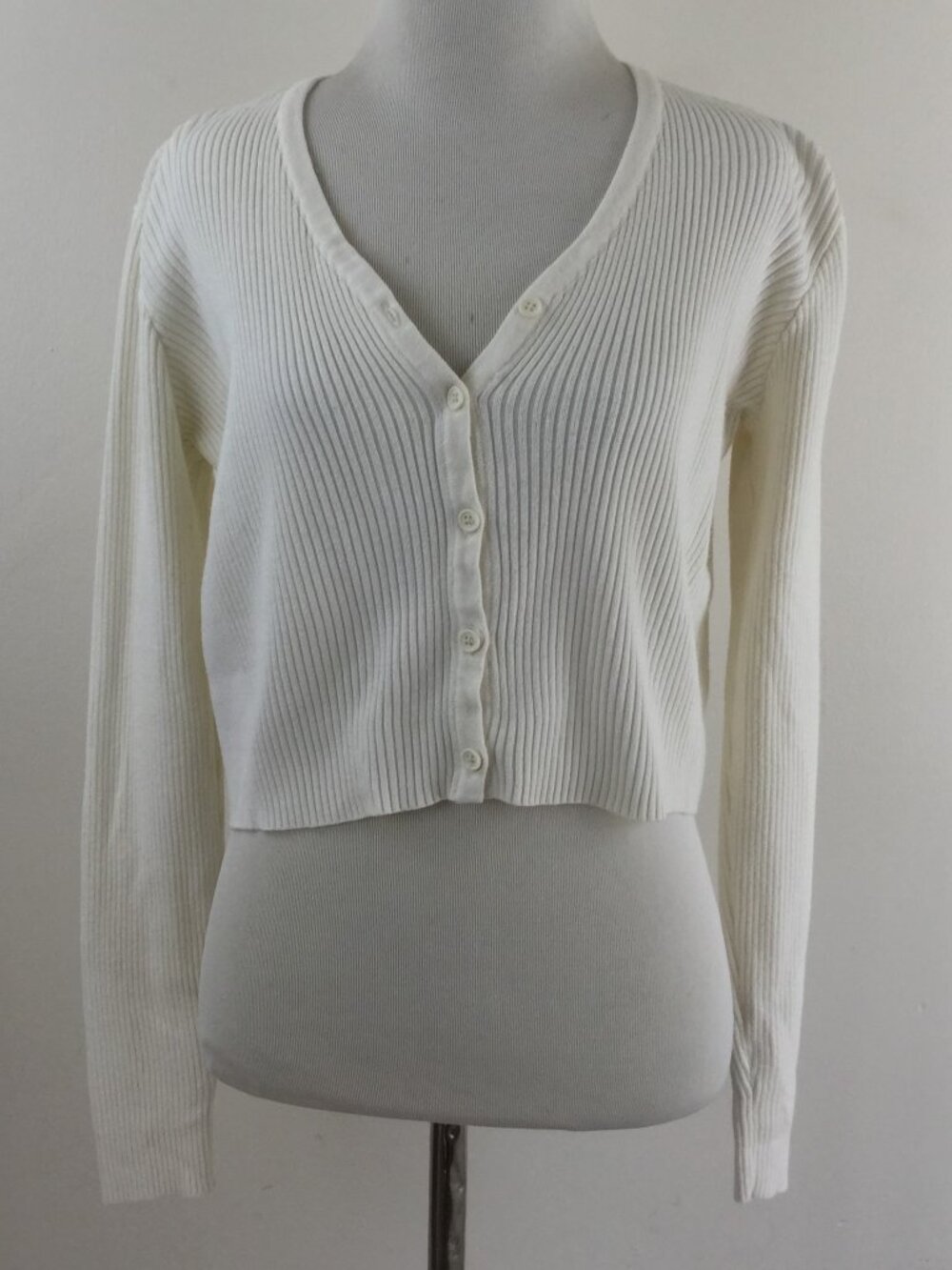 Brandy Melville Button Up Cream Top l